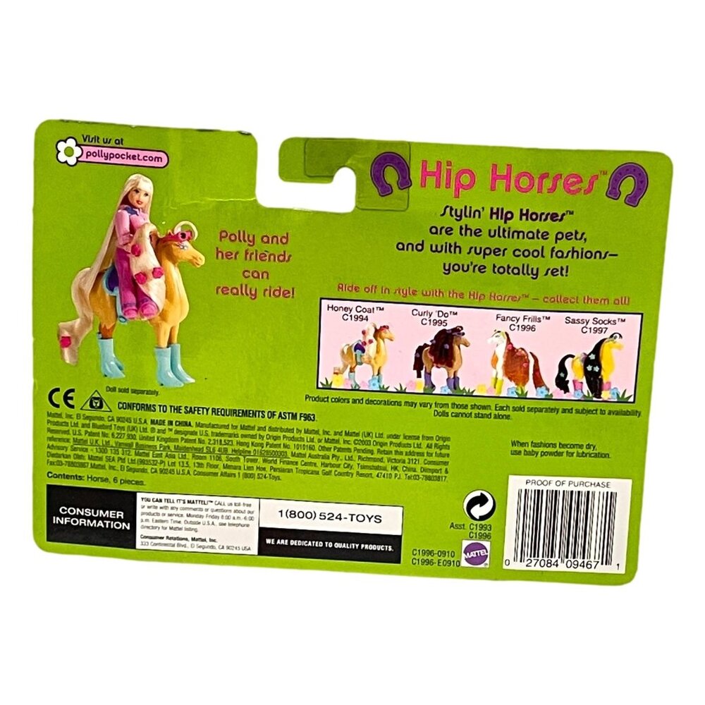 Vintage Polly Pocket Hip Horses Fancy Frills Red Mane‎ 2003 New - Picture 2 of 4